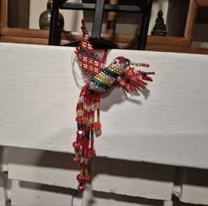 Beaded Humingbird Ornament